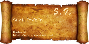 Suri Irén névjegykártya
